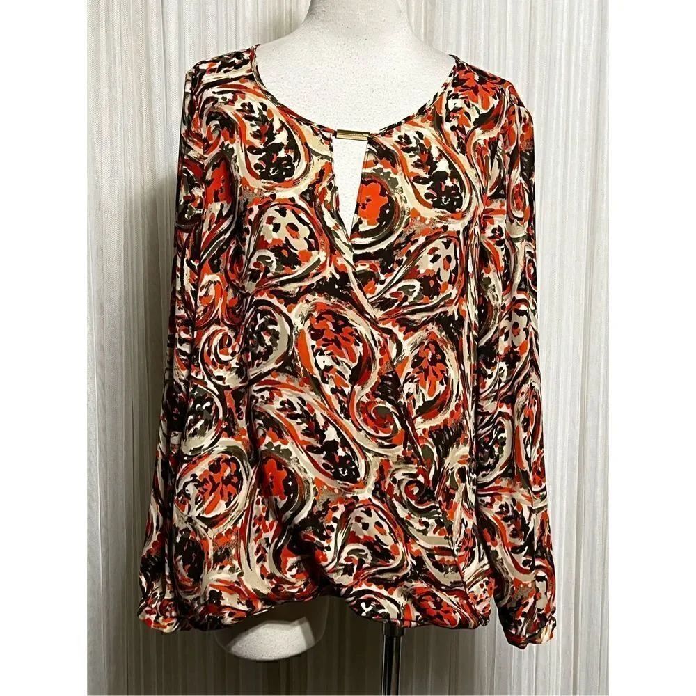 Michael Kors Long Sleeve Chiffon Blouse Size 10